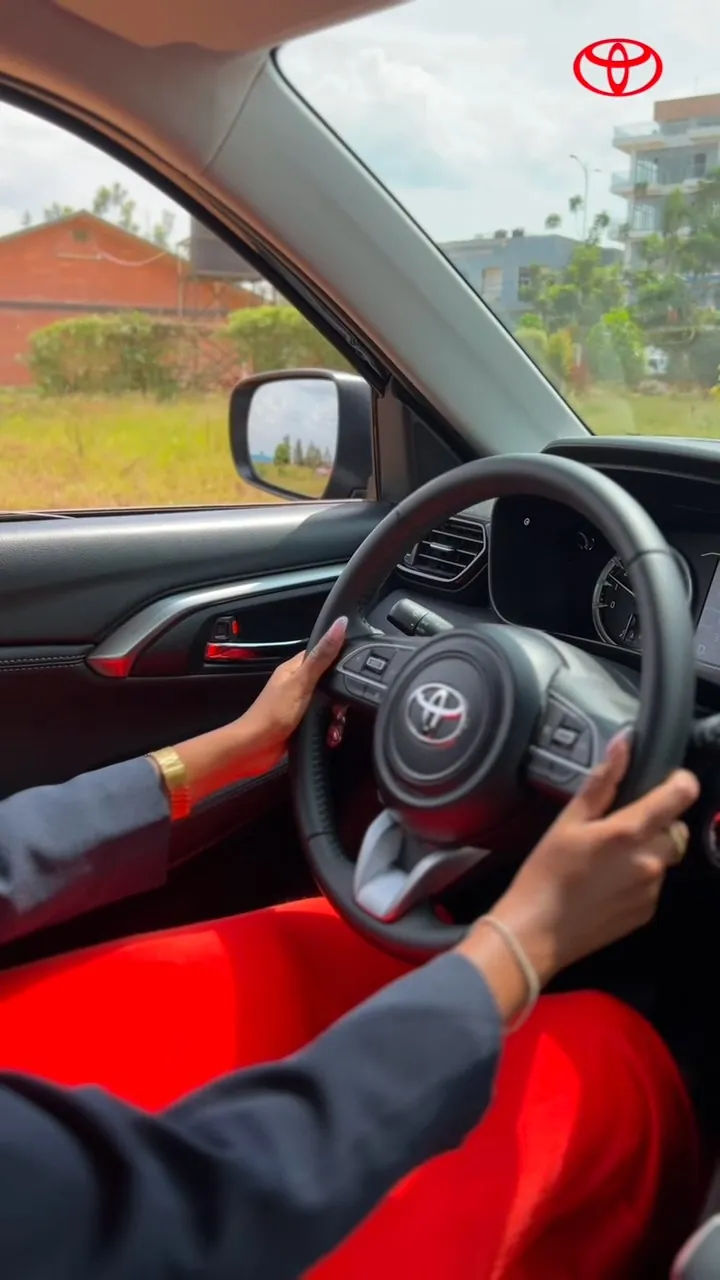 The interior of a Toyota