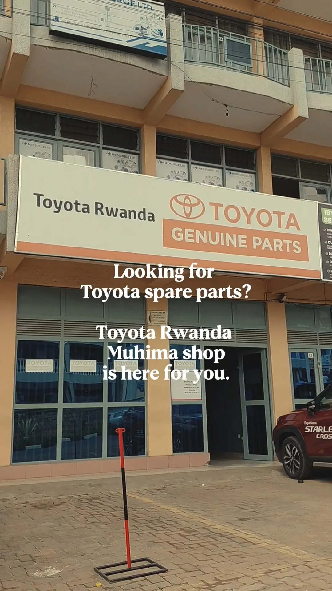 The Toyota Rwanda parts counter