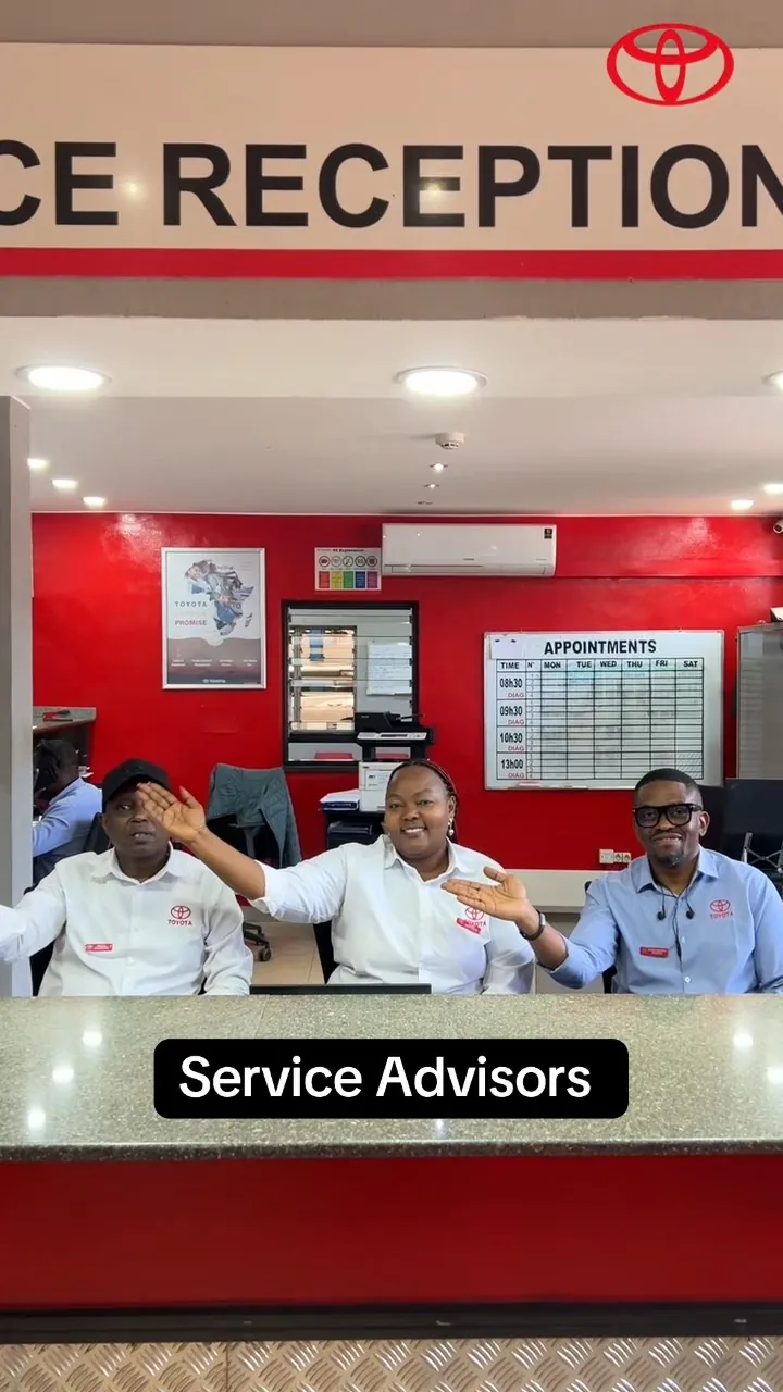 The service reception at Toyota Rwanda