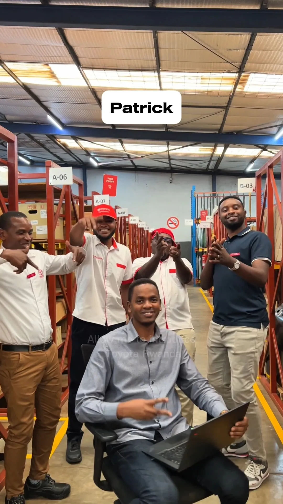 The service area at Toyota Rwanda