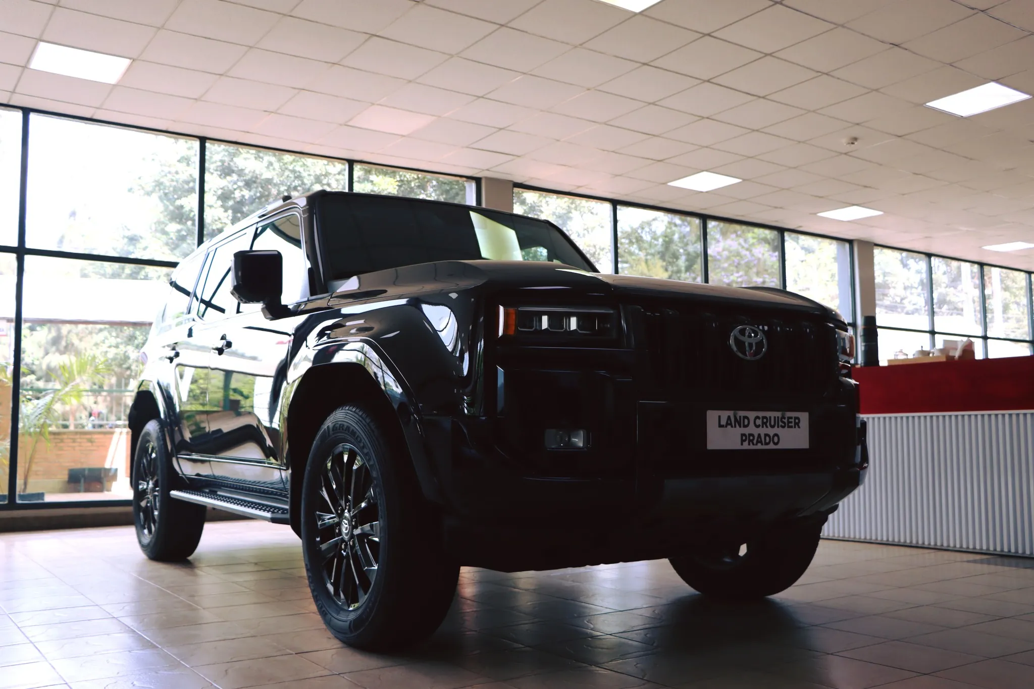 The showroom floor at Toyota Rwanda